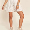 ADORA Drawstring Shorts with Pockets - White