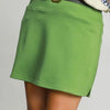 Umgee Full Size Mid-Rise Skort with Pockets Plus Size - Green