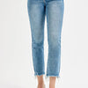 RISEN Full Size High Rise Crop Straight Slim Jeans Plus Size - MEDIUM