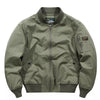 Men's Plus Size Classic Zip Up Bomber Jacket - Army Green