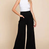 Culture Code Full Size High Waist Wide Leg Pants - BLACK