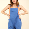 VERY J Adjustable Suspender Overalls with Pockets - Royal Blue