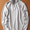 Men's Plus Size Quarter-Zip Long Sleeve Sweatshirt - Grey