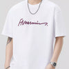 Men's Plus Size Round Neck Short Sleeve T-Shirt - White