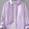 Men's Plus Size Button Up Long Sleeve Shirt - Lavender