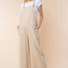 White Birch Sleeveless Wide Leg Jumpsuit - Oatmeal