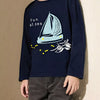 Children's Fun at Sea Graphic Long Sleeve T-Shirt - Black