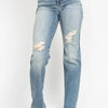 Judy Blue Full Size High Waist Distressed Dad Jean Plus Size - MD