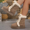 Round Toe Platform Boots - Coffee Brown