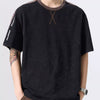 Men's Plus Size Round Neck Short Sleeve T-Shirt - Black