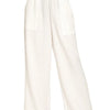 Zenana Double Gauze Elastic Band Pants - OFF WHITE