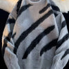 Men's Striped Fuzzy Knit Pullover Sweater - Black