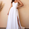 Satin Strapless Bridal Ball Gown - Off White