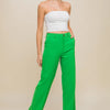 Love Tree High Waist Straight Pants - APPLE