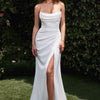 Neoprene Strapless Wedding Dress - Off White