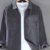 Men's Plus Size Button Down Collared Neck Shirt - Grey