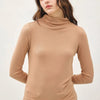 Be Cool Mock Neck Long Sleeve T-Shirt - Camel