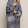 POL Distressed Cable-Knit Ombre Dying Cardigan - COOKIES AND CREAM