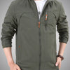 Men's Plus Size Lightweight Hooded Outdoor Jacket - Army Green