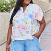 White Birch One And Only Full Size Short Sleeve Floral Print Top - Floral
