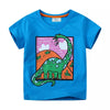 Children's Dinosaur Short Sleeve T-Shirt - Sky Blue