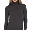 Zenana Premium Microfiber Mock Neck Top - BLACK