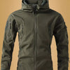 Men's Zip Up Long Sleeve Hooded Jacket - Army Green