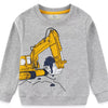 Children's Excavator Crew Neck Sweatshirt - Gray