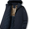 Men's Plus Size Hooded Zip Up Outdoor Jacket - Ink Blue