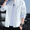 Men's Plus Size Button-Down Casual Shirt - White