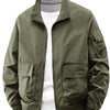 Men's Plus Size Casual Lightweight Bomber Jacket - Army Green