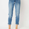 Judy Blue Full Size Cuffed Hem Slim Jeans - Medium