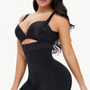 Full Size Spaghetti Strap Lace Trim Shaping Bodysuit - Black