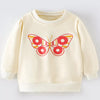 Children's Butterfly Graphic Crew Neck Sweatshirt - Cream