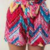 White Birch High Waisted Printed Shorts - Multi