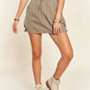 ADORA Drawstring Skort with Pockets - OLIVE