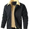 Men's Warm Sherpa Lined Jacket - Black