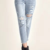 RISEN Distressed Slim Cropped Jeans - MEDIUM