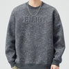 Men's Plus Size Enjoy Round Neck Long Sleeve Sweatshirt - Dark Gray