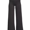 Zenana Full Size Fold Over Waist Comfy Wide Leg Pants Plus Size - BLACK