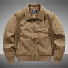 Men's Plus Size Casual Zip Up Bomber Jacket - Khaki
