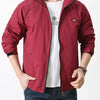 Men's Plus Size Lightweight Hooded Windbreaker Jacket - Scarlet