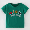 Children's Embroidered Short Sleeve T-Shirt - Dark Green