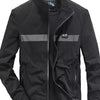 Men's Plus Size Lightweight Windproof Outdoor Jacket - Black