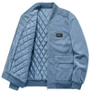 Men's Plus Size Casual Corduroy Quilted Lined Jacket - Haze Blue
