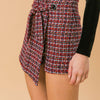 WONDERFUL WEATHER TWEED SKORT - RED NAVY