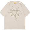 Men's Graphic Round Neck Short Sleeve T-Shirt - Apricot
