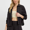 RISEN Button Down Long Sleeve Shirt - Black