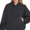 Zenana Oversized Fleece Kangaroo Pocket Hoodie - BLACK