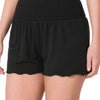 Zenana Elastic Waist Smocked Shorts - BLACK